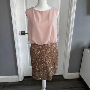 Jaded Rose Pink Blush Sequin Dress Size Small NEW